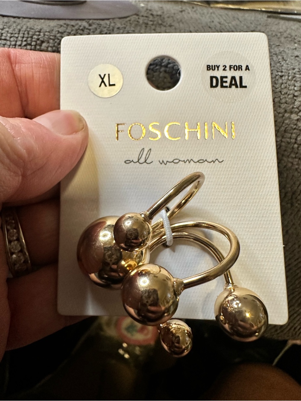 Foschini Gold Ball Stacked Ring Set - Gold